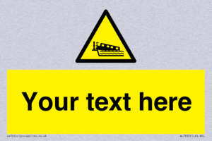 Custom warning grounding narrow boat on lock cill