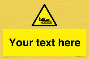 Custom warning grounding narrow boat on lock cill