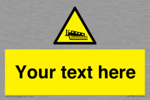 Custom warning grounding narrow boat on lock cill