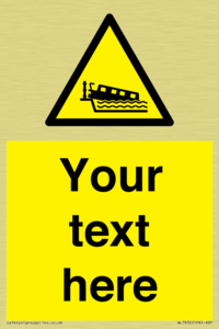 Custom warning grounding narrow boat on lock cill