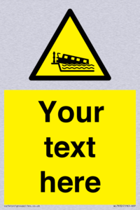 Custom warning grounding narrow boat on lock cill