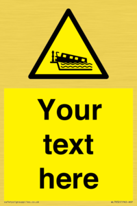 Custom warning grounding narrow boat on lock cill