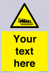 Custom warning grounding narrow boat on lock cill