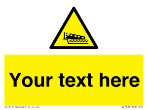 Custom warning grounding narrow boat on lock cill