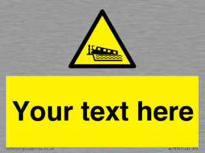 Custom warning grounding narrow boat on lock cill