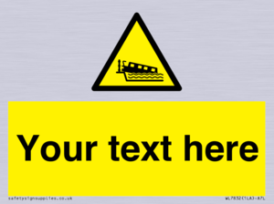 Custom warning grounding narrow boat on lock cill