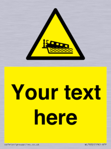 Custom warning grounding narrow boat on lock cill