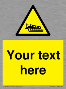 Custom warning grounding narrow boat on lock cill