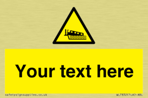 Custom warning grounding narrow boat on lock cill