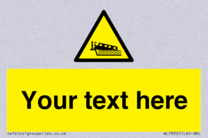 Custom warning grounding narrow boat on lock cill