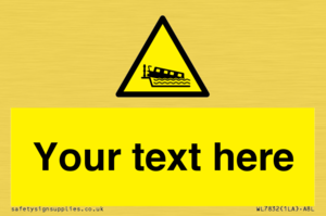 Custom warning grounding narrow boat on lock cill