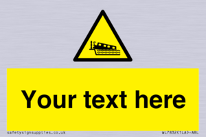 Custom warning grounding narrow boat on lock cill