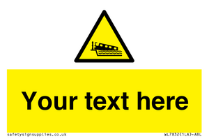 Custom warning grounding narrow boat on lock cill