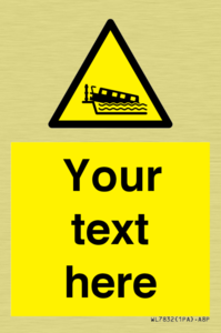 Custom warning grounding narrow boat on lock cill