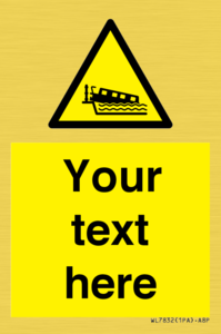 Custom warning grounding narrow boat on lock cill