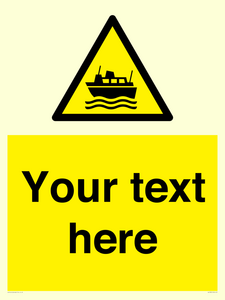Custom warning ferries crossing vessels