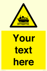 Custom warning ferries crossing vessels
