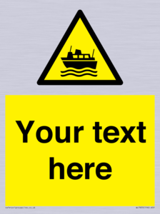 Custom warning ferries crossing vessels