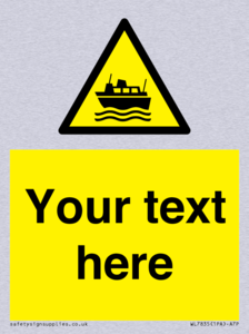 Custom warning ferries crossing vessels