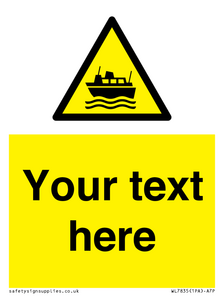 Custom warning ferries crossing vessels