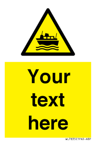Custom warning ferries crossing vessels