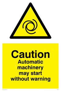 Automatic machinery may start
