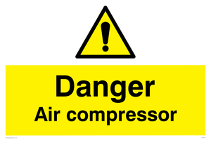 Danger Air compressor sign 