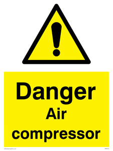 Danger Air compressor sign 