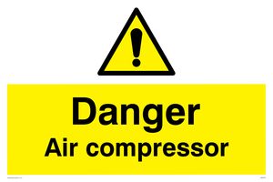 Danger Air compressor sign 