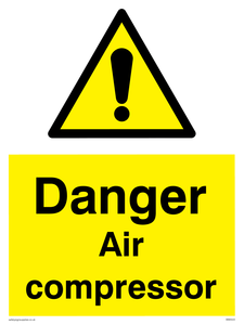 Danger Air compressor sign 