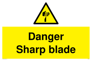 Danger Sharp blade sign 