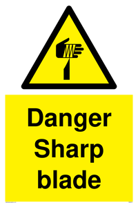 Danger Sharp blade sign 