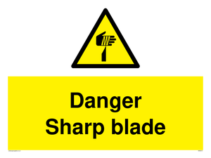 Danger Sharp blade sign 