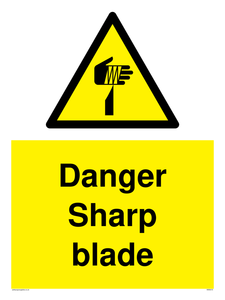 Danger Sharp blade sign 