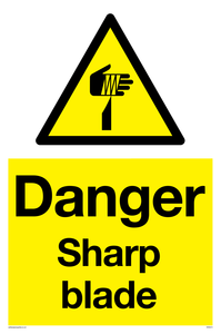 Danger Sharp blade sign 