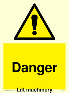 Danger Lift machinery