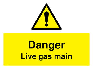 Danger Live gas main