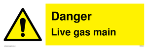 Danger Live gas main