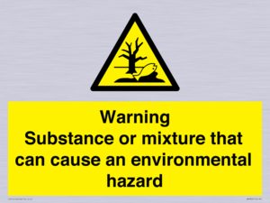 Warning Substance or mixture that can cause an environmental hazard