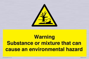 Warning Substance or mixture that can cause an environmental hazard