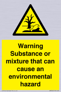 Warning Substance or mixture that can cause an environmental hazard