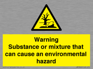 Warning Substance or mixture that can cause an environmental hazard