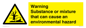 Warning Substance or mixture that can cause an environmental hazard