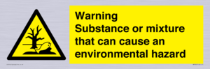 Warning Substance or mixture that can cause an environmental hazard