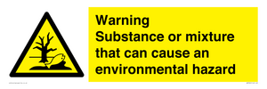 Warning Substance or mixture that can cause an environmental hazard