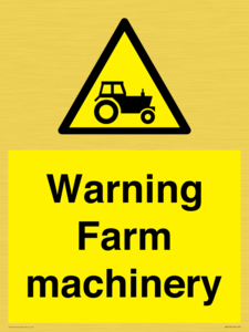 Warning Farm machinery