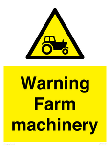 Warning Farm machinery