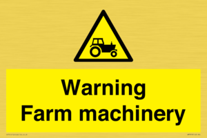 Warning Farm machinery