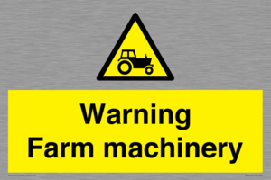 Warning Farm machinery