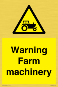 Warning Farm machinery